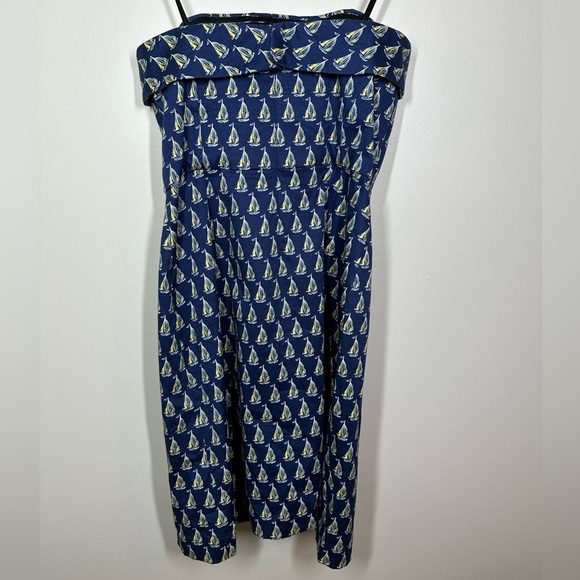 Vineyard Vines Blue Sailboat Print Strapless Dress Size 2 - Picture 6 of 6